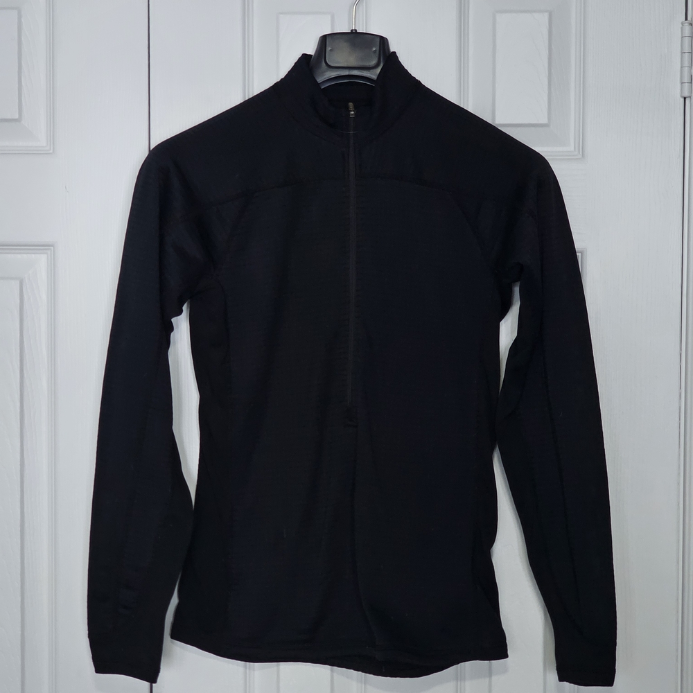 Men's Black Half-Zip base layer